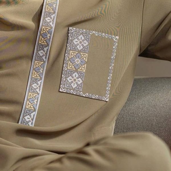 Sahara Bloom Caftan Artistic Pocket Embroidery