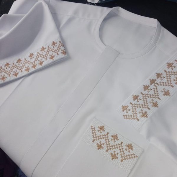 Royal White Embroidered Caftan