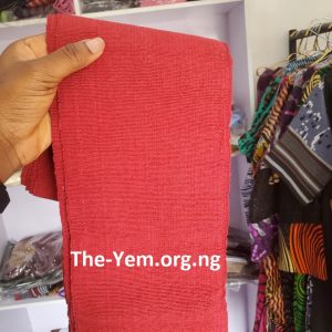 Red Aso oke