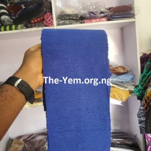The Zircon Blue Geometric Aso Oke