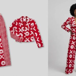 The Red "X-O" Modern Kaftan